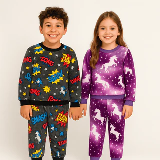 Conjunto Infantil Pelucia Fleece Inverno Pijama Quentinho 1 a 6 anos em Oferta na Shopee