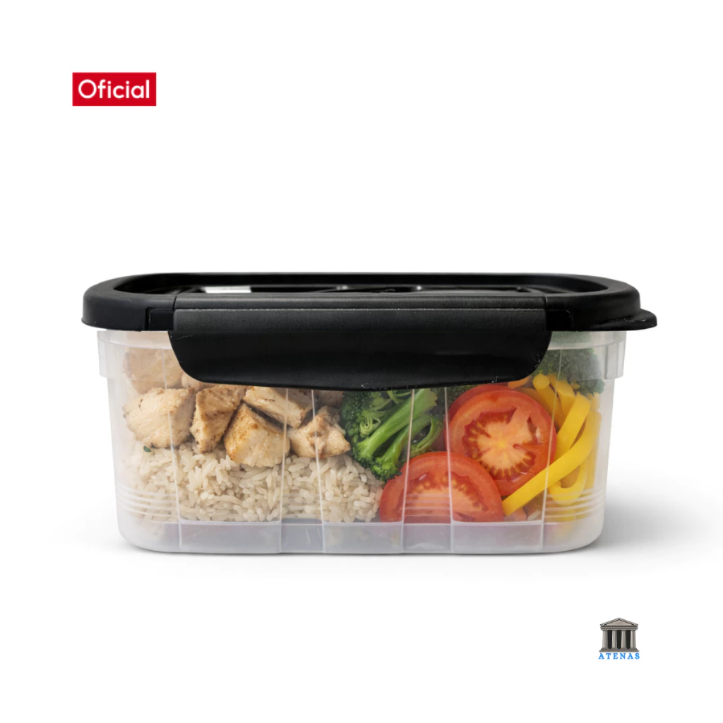 Kit 10 Marmita Conjunto Potes 850ml com Travas Laterais BPA FREE - Organizadores de Congelador