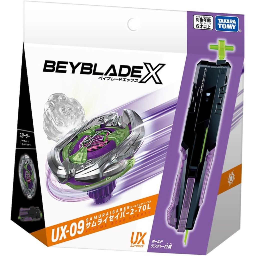 BEYBLADE X UX-09 Starter Samurai Saber 2-70L[Direto Do Japão