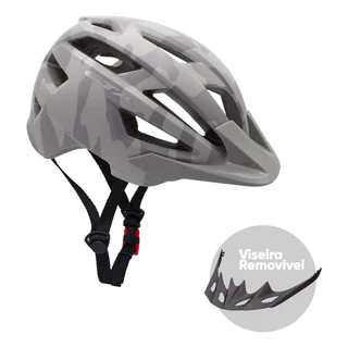 Capacete Bicicleta GTA Explorer Enduro Cinza Viseira Removível Tamanho G