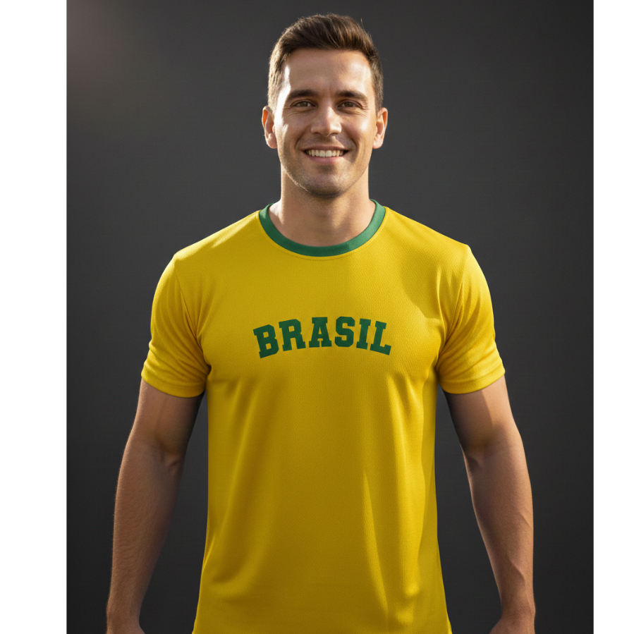 Camiseta Brasil Dry Fit Camisa Seleção Torcedor Premium Masculina Treino Lazer em Oferta na Shopee