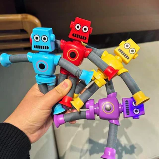 Kit robo estica e gruda pop it tubo brinquedo infantil tik tok com led em Oferta na Shopee