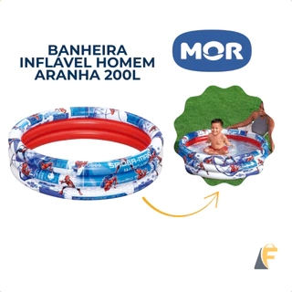 Piscina Inflável Banheira Infantil Homem Aranha Spider Man 200L Diversão Mor em Oferta na Shopee