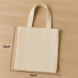 Kit com 10 ecobags 15x15cm LISA - 100% algodão cru em Oferta na Shopee