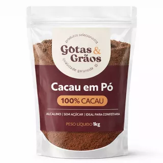 Cacau em Pó Alcalino 100% Sem Açúcar Puro, Ideal para Bolos, Brigadeiro e Confeitaria 250g 500g 1kg em Oferta na Shopee