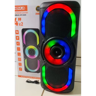 Caixa de Som Bluetooth Portátil 2000W com LED RGB, Rádio FM, USB e TWS – Ideal para Praia em Oferta na Shopee