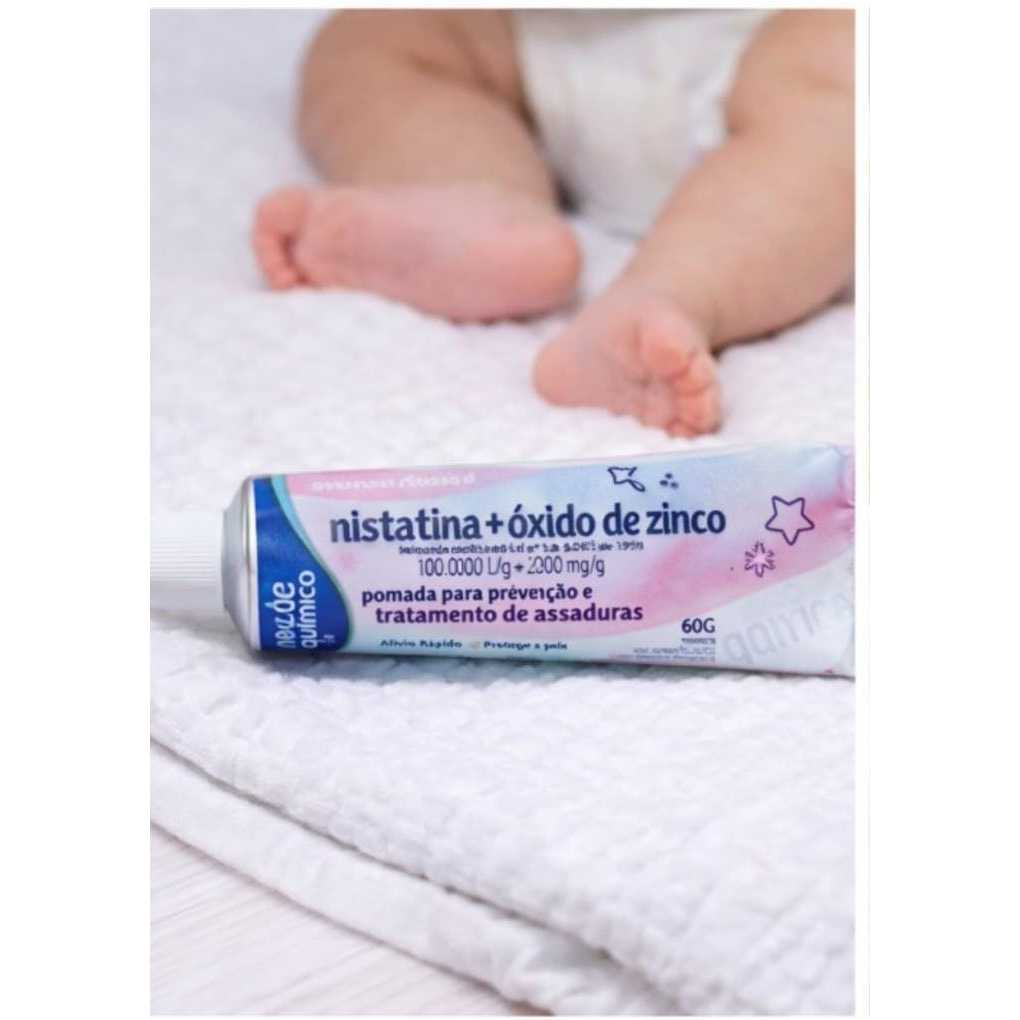 Pomada para Assaduras Nistatina + Óxido de Zinco 60g | Shopee Brasil