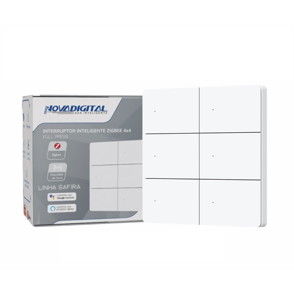 Interruptor Inteligente Zigbee Novadigital 1 a 6 Teclas Botões
