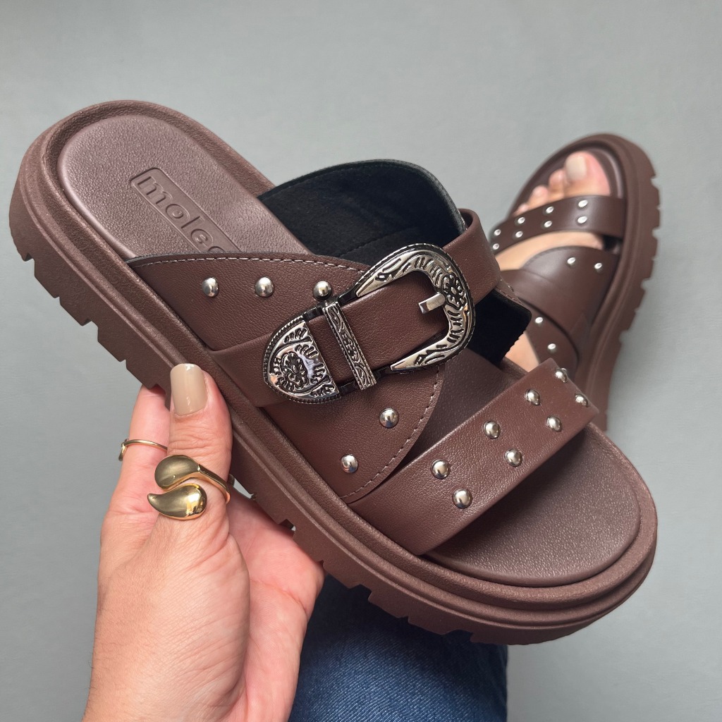 Sandália Moleca Birken Feminina com Fivela Papete 5504.103