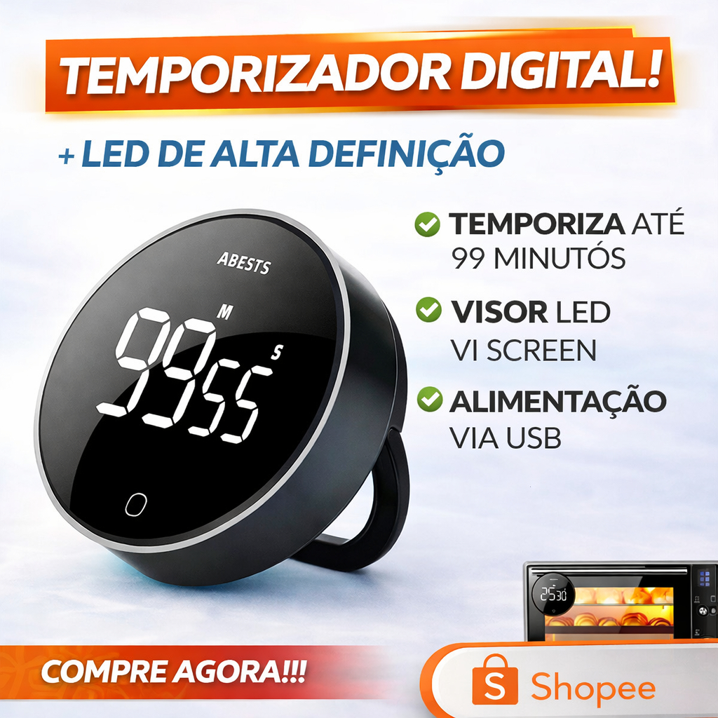 Timer Temporizador Digital | Shopee Brasil