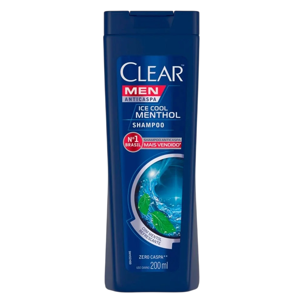 Shampoo Anticaspa Clear Men Ice Cool Menthol 200ml | Shopee Brasil