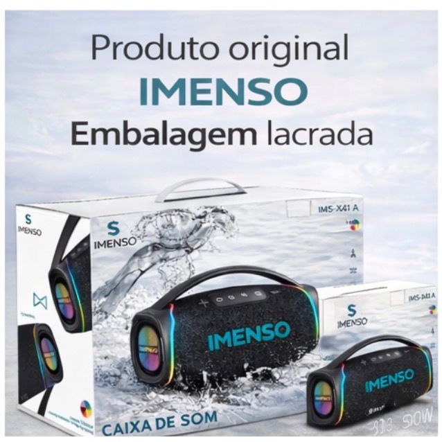 CAIXA DE SOM GRANDE BLUETOOTH 300W IMENSO X41 A LANÇAMENTO