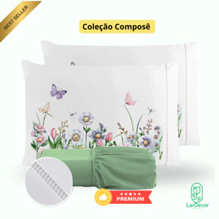 Kit Jogo de Lençol Ponto Palito Micropercal 400 Fios Fronhas Estampadas em Oferta na Shopee