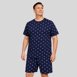 Pijama masculino adulto liganete manga curta e short. em Oferta na Shopee