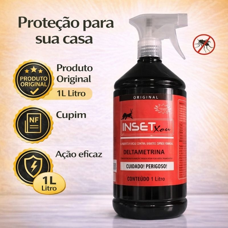 Inseticida Inset Xou 1 LITRO ORIGINAL Com Nota Fiscal | Shopee Brasil