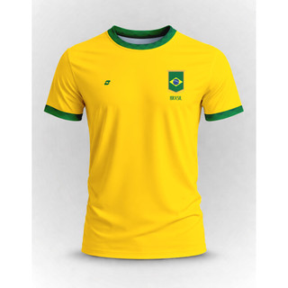 Camiseta Seleção Brasileira Copa Do Mundo Camisa Torcida do Hexa Direita Brasil em Oferta na Shopee