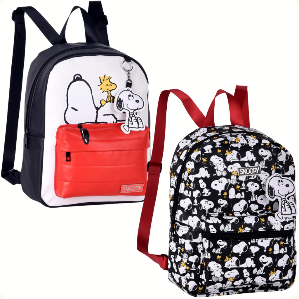 Mochila Oficial Snoopy 5 Litros 25x20x10cm 13 Polegadas REF