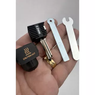 Hotend 0.2mm Bambu Lab A1 e A1 Mini Bico Aço Endurecido Removível Fácil Manutenção