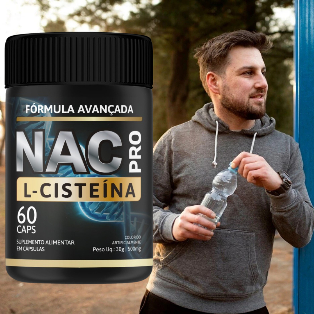 NAC Antioxidante Fígado N-Acetil L-Cisteína 500mg - 60 Cápsulas ...