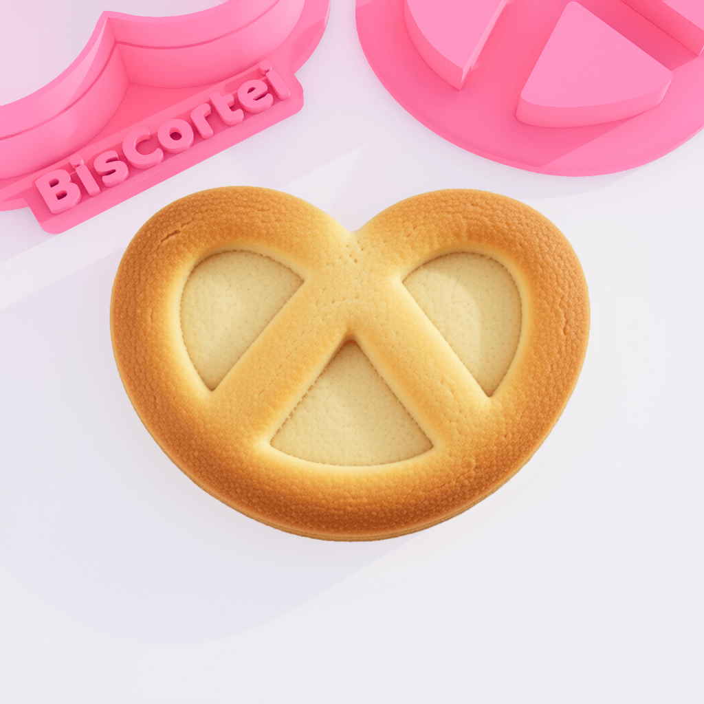 Cortador de Biscoito Pretzel Carimbo Marcador Pasta American