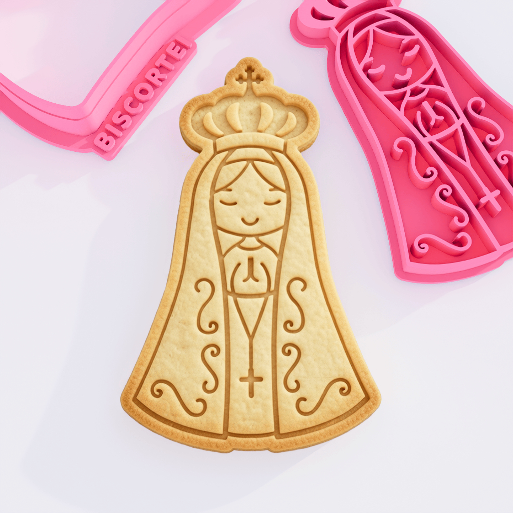 Cortador de Biscoito Nossa Senhora Carimbo Marcador Pasta Am