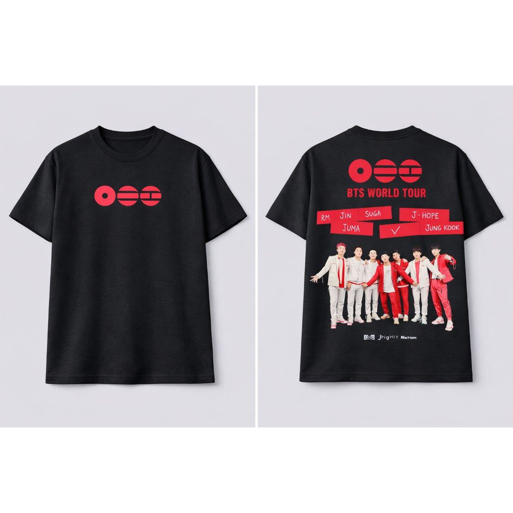 Camiseta BTS World Tour 2026 Camisa 100% algodão kpop Arirang