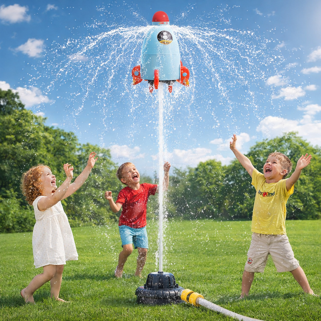 Foguete Água Brinquedo Aquático Divertido Praia Jardim Brinquedo Infantil Unissex