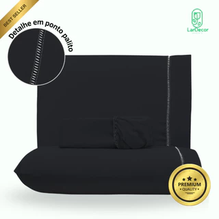 Kit Jogo de Lençol 400 fios Casal Queen King Solteiro Ponto Palito Toque Acetinado 3 pçs em Oferta na Shopee