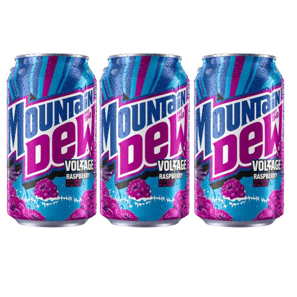 3 Refrigerante Mountain Dew Voltage Raspberry Importado 355ml | Shopee ...