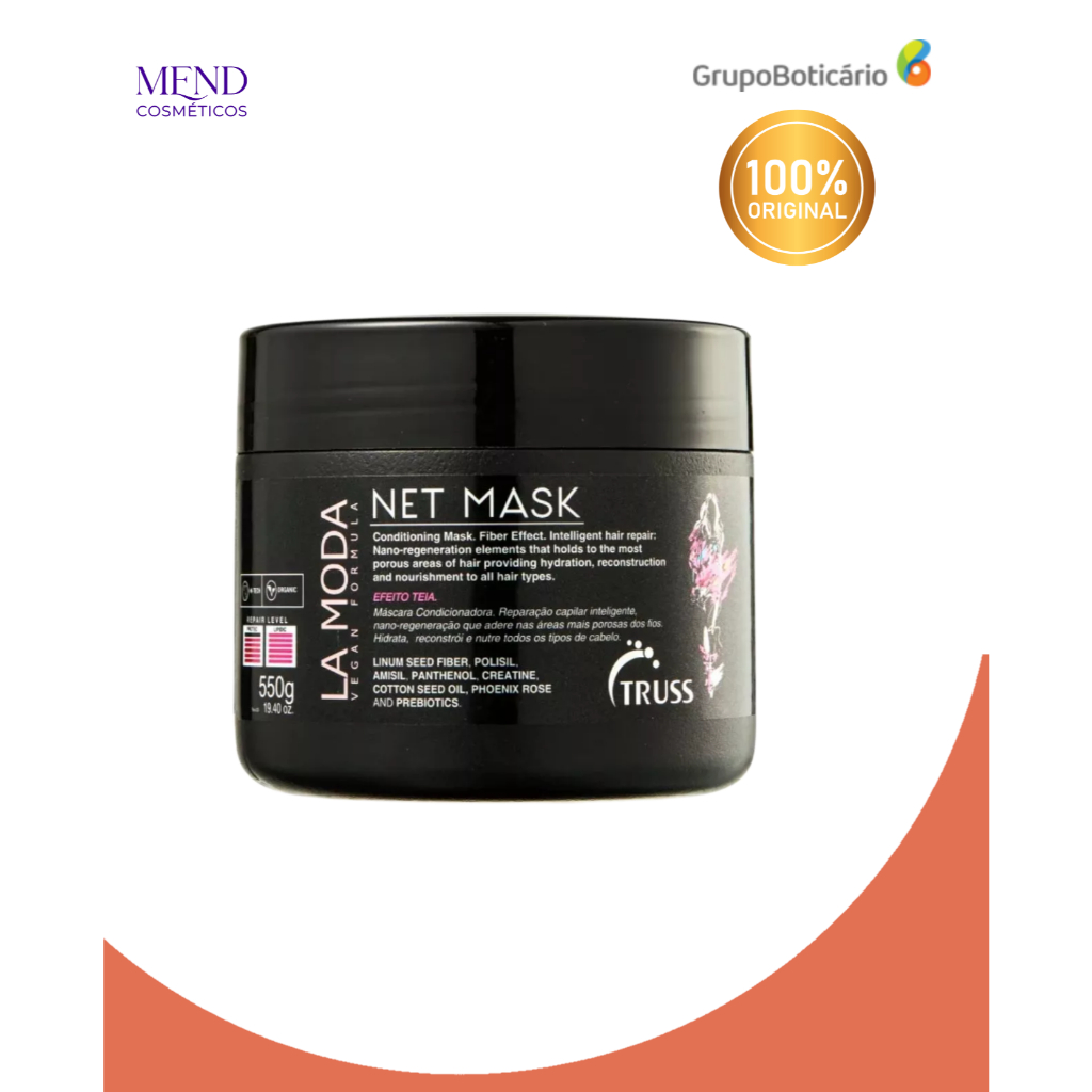 Truss La Moda Net Mask Efeito Teia Máscara Capilar 550g | Shopee Brasil