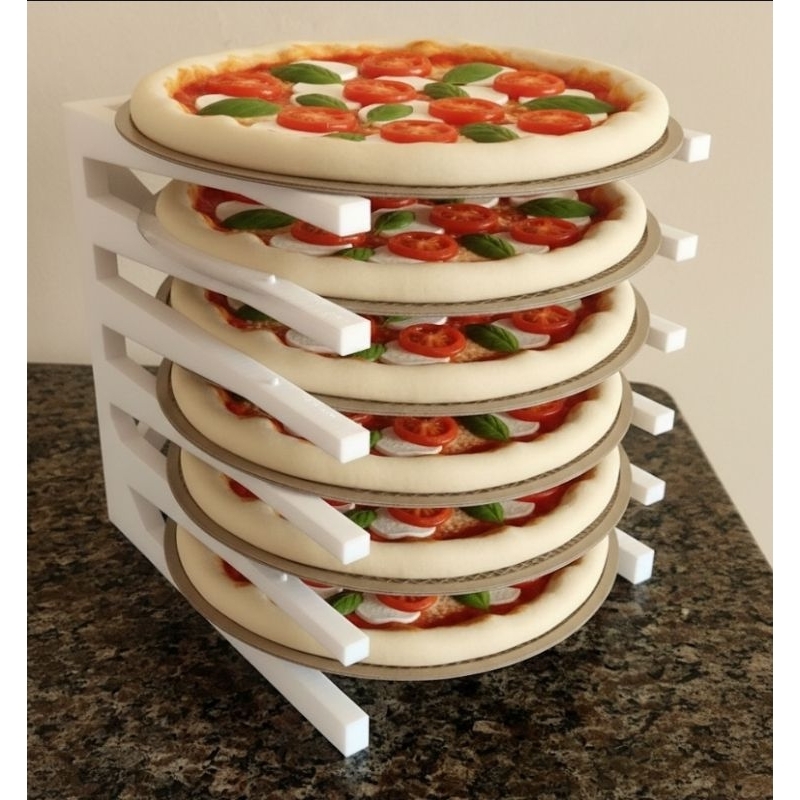 Rack Suporte para Pizzas de 25 a 35cm | Organizador para Pizzaria e ...