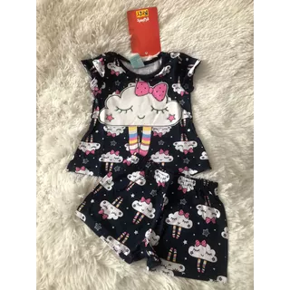 Pijama Kyly Nuvem Tamanhos M, 3, 4 anos em Oferta na Shopee