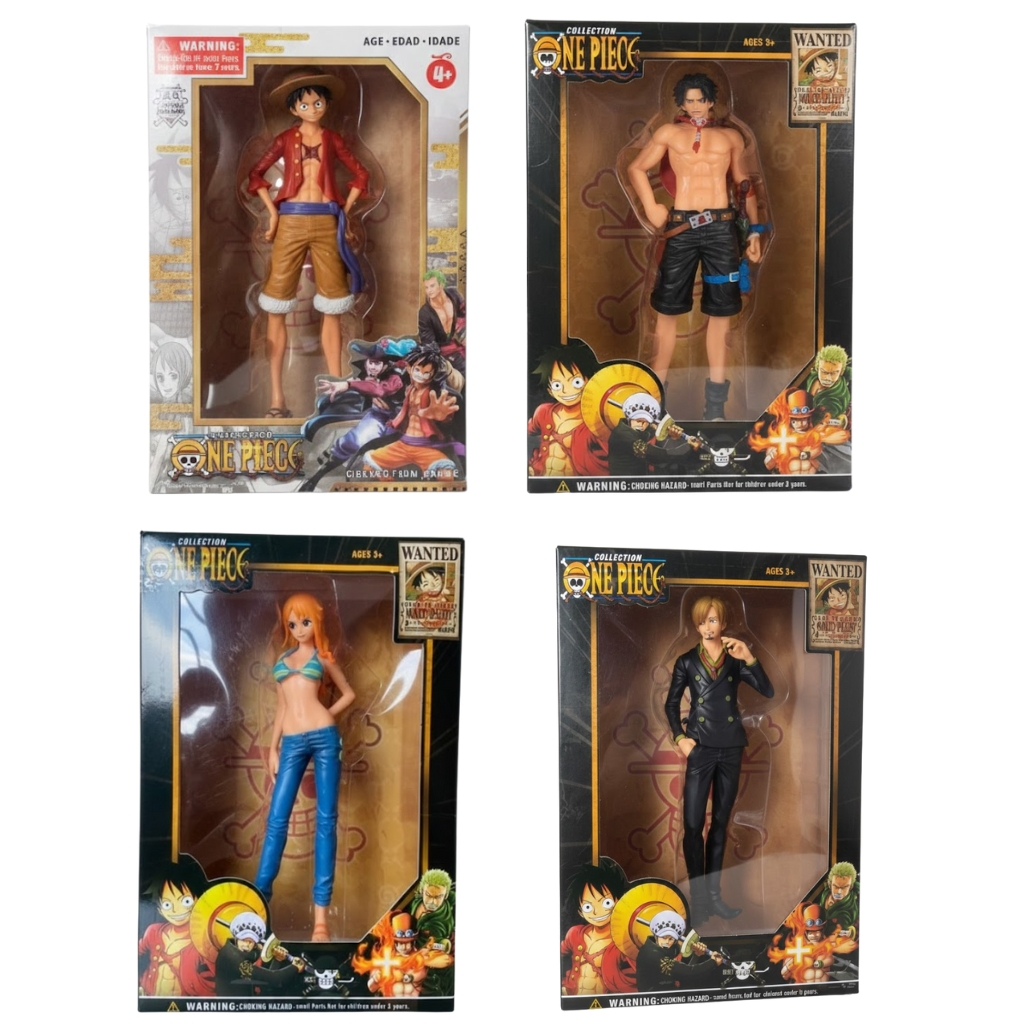 Kit Bonecos One Piece Action Figure Coleção Completa 17cm - Luffy