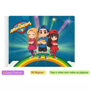 Os Aventureiros  Livro de colorir YouTube | Coloring Book | Edição Fofa e Divertida |Tam.A5 e A4 em Oferta na Shopee