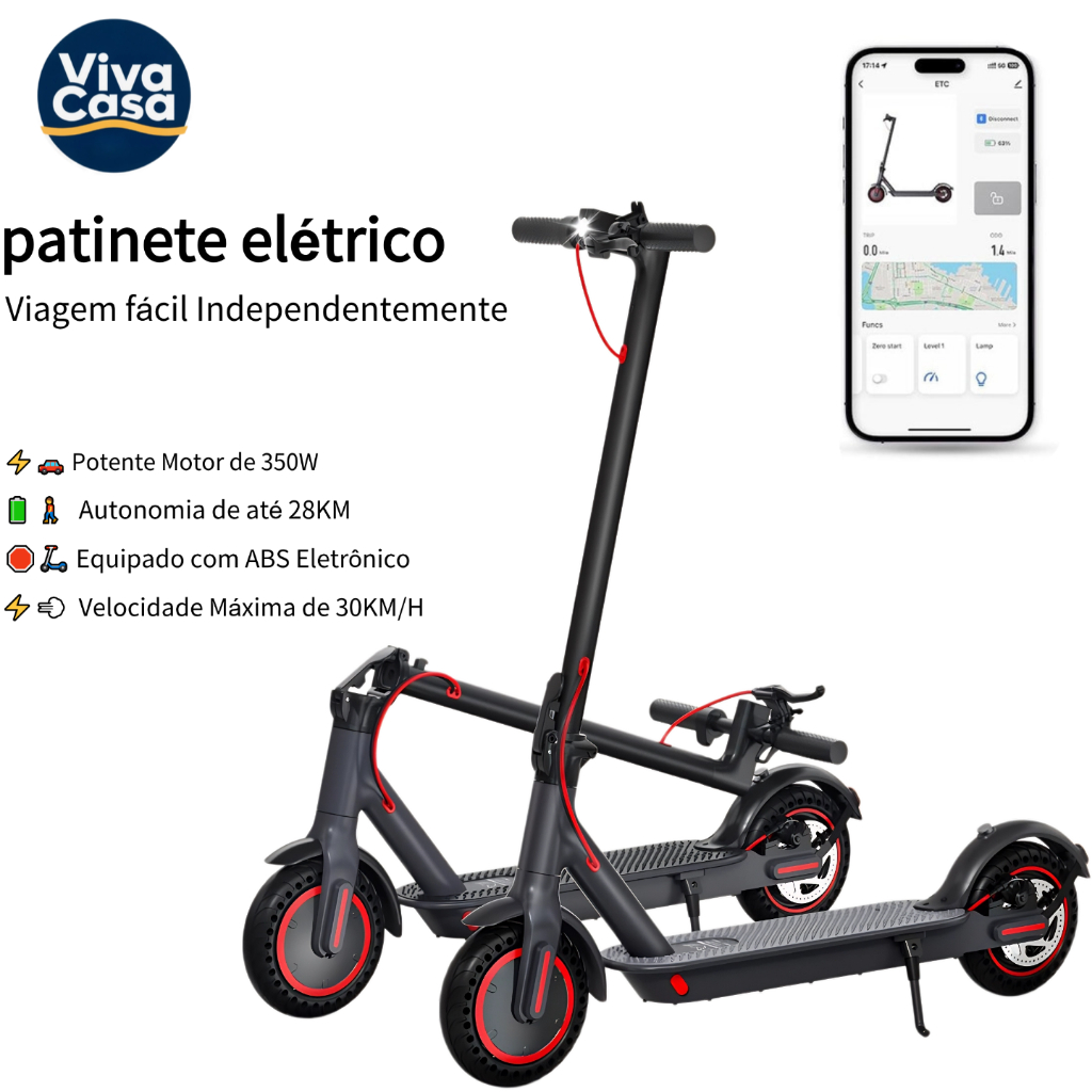 Patinete Elétrico Adulto 350W | Carga Máxima 150KG | Autonomia 30KM ...