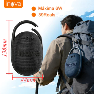Inova caixa de som máxima 6W Bluetooth IPX6 Portatil alto-falante mochila 2 Formas de Conexão em Oferta na Shopee