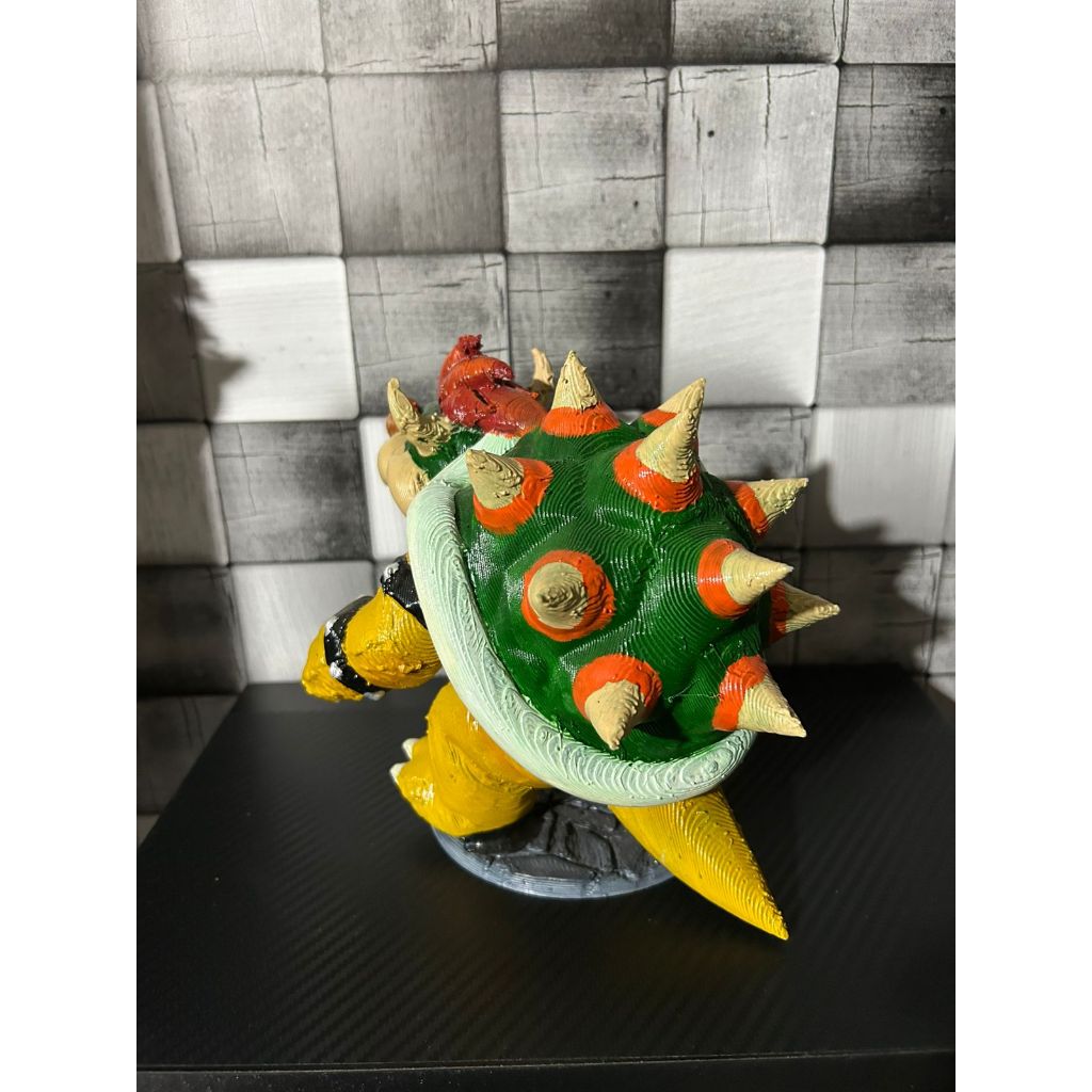 Boneco Bowser Chefão Mario Bross Decoração 3D Colorido 17cm Gamer Jogos Geek em Oferta na Shopee