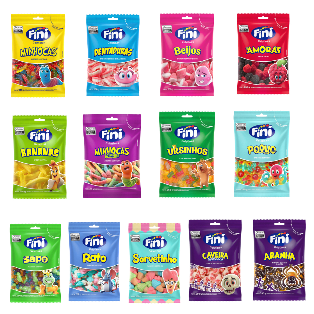Balas Fini 250g | Escolha o sabor | Shopee Brasil