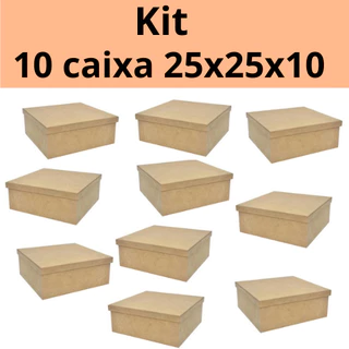 10 Caixa Presente 25x25x10 Embalagem caixa 25x25