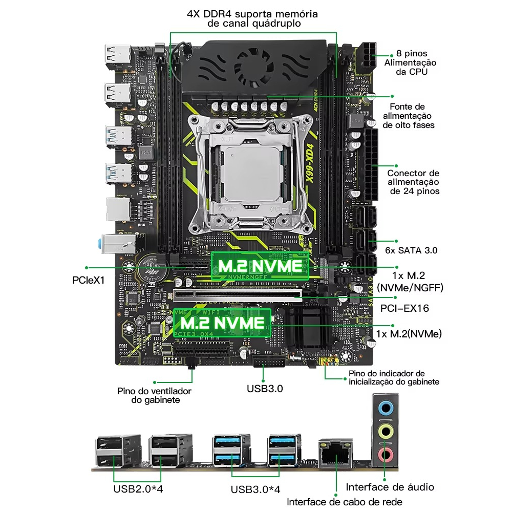 🔥 Kit Jieshuo x99 XD4+ Xeon E5-2682 V4 +TPM 2.0 + Cooler Low
