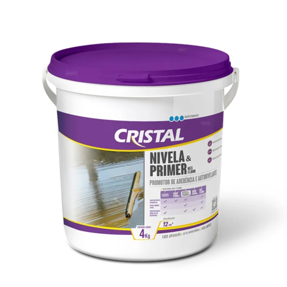Nivela Primer Autonivelante Para Granito Liquido Nex Floor 4Kg - Cristal