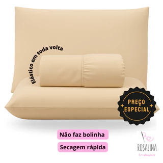 Jogo de Lençol Cama Solteiro Casal Queen Box 3 Peças Liso com Elástico Promo Lançamento em Oferta na Shopee