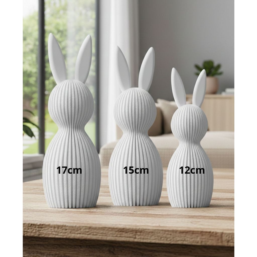 Kit 3 Enfeites De Páscoa Coelhos De Páscoa Decoração e Cenário Moderno e Minimalista | Shopee Brasil