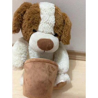 cachorro de pelúcia da cacau show com pote em Oferta na Shopee