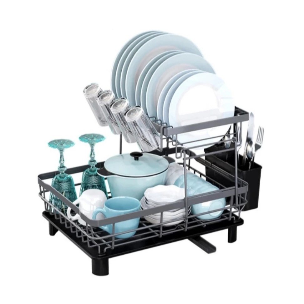 Escorredor de Louças Preto Rack Organizador | Shopee Brasil