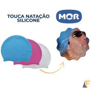 Touca de Natação Mor Silicone Adulto Piscina Praia Confortável em Oferta na Shopee