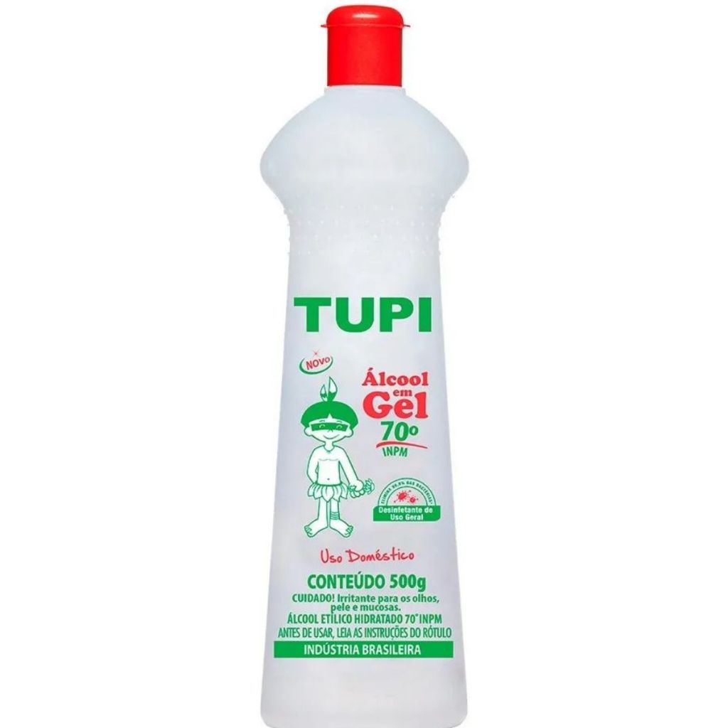 Álcool Gel 70o Antisséptico Tupi 500ml Neutro