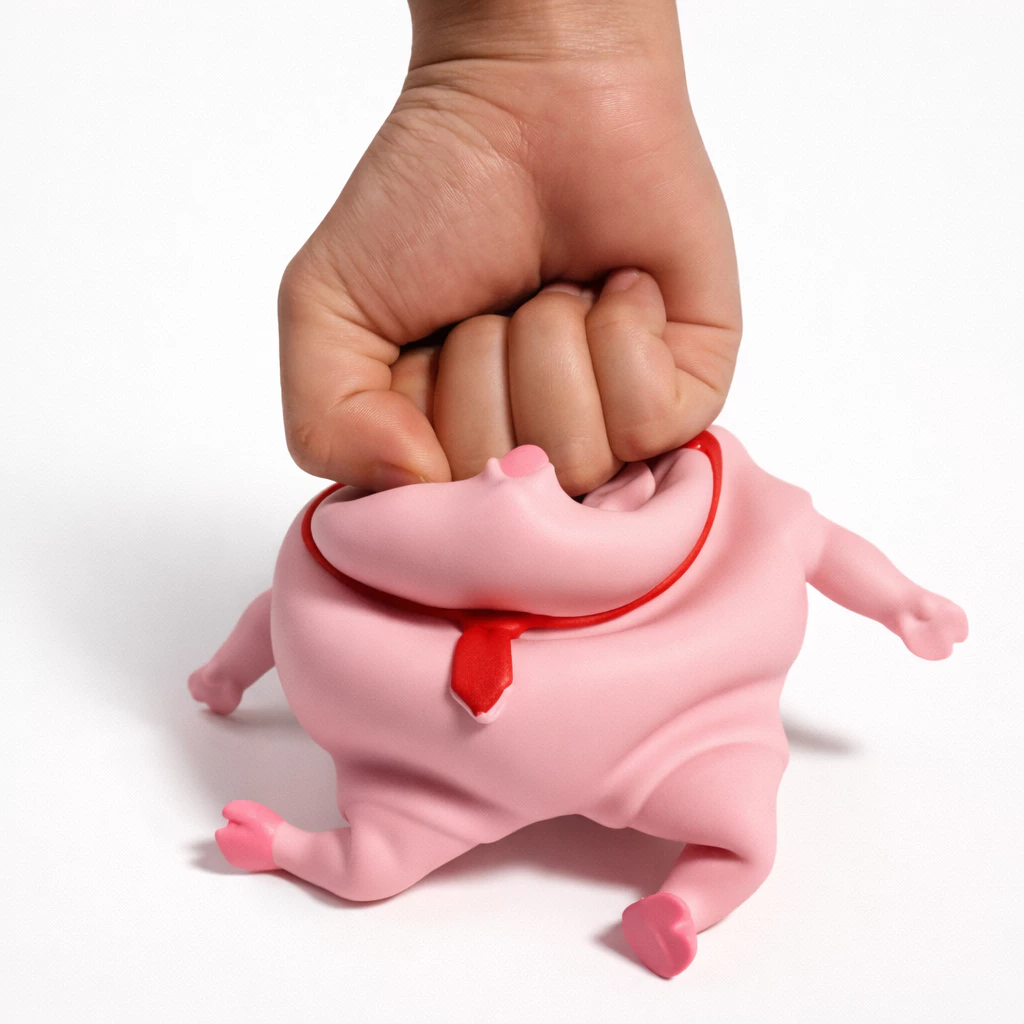 Porquinho Rosa Antiestresse de Espremer para Crianças e Adultos miniatura 3