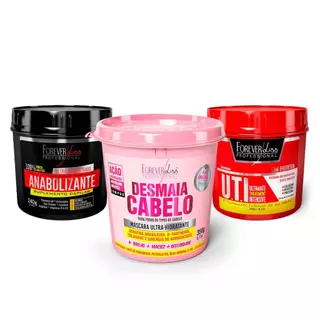 Kit Cronograma Capilar Forever Liss com Desmaia Cabelo em Oferta na Shopee