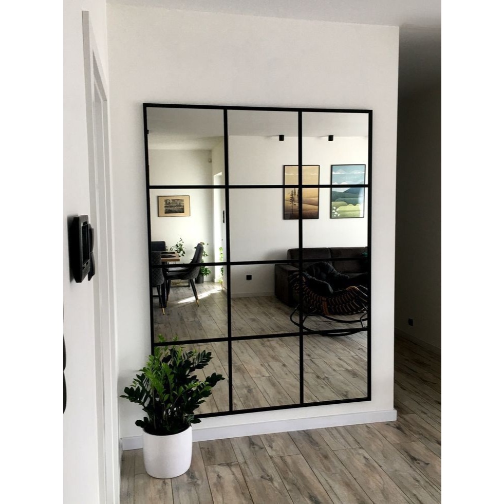 Painel de Espelho Decorativo Moderno 12 Unidades 20cm x 20cm Contemporâneo para Sala de Es...